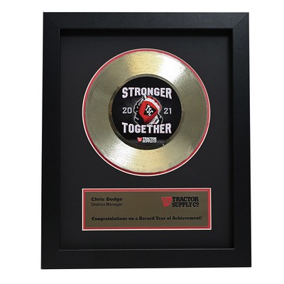 Custom Framed Gold Record Award