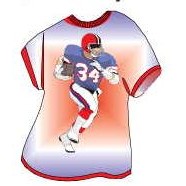 Football Player T-Shirt Lapel Pin